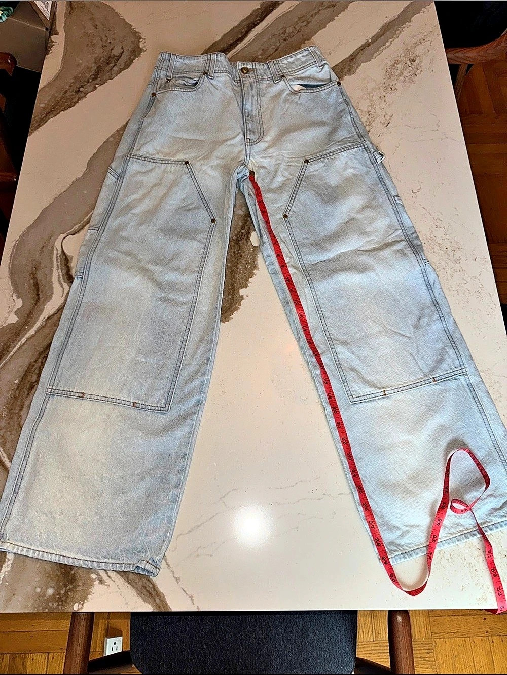 Ulla Johnson Straight Leg Jeans in Blue Waist 30